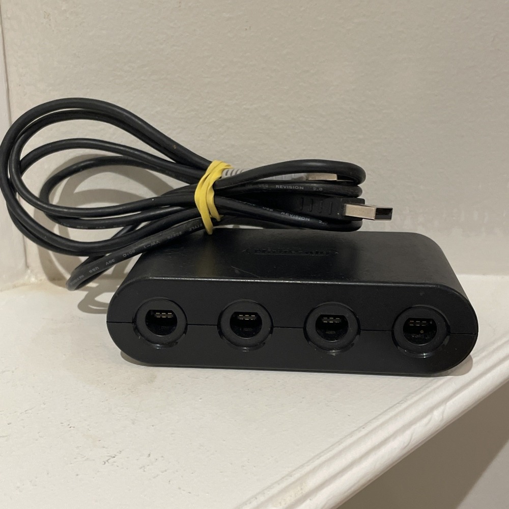 Nintendo Wii U / Switch [WUP-028] GameCube Controller Adapter OEM Genuine Tested